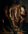 Christ dans les lustres de la boutique des charpentiers Georges de La Tour